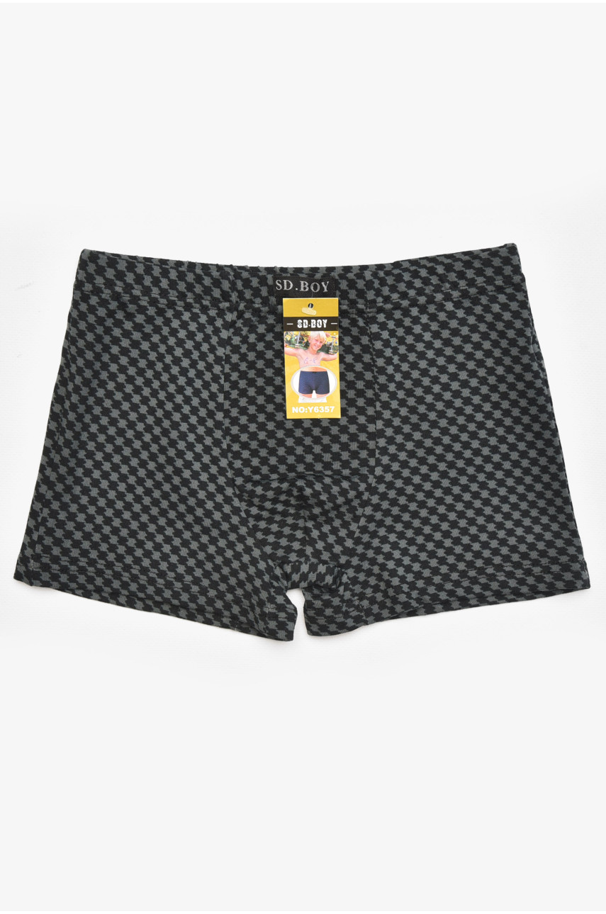 Боксеры детские для мальчика черного цвета с принтом Y6357 211881