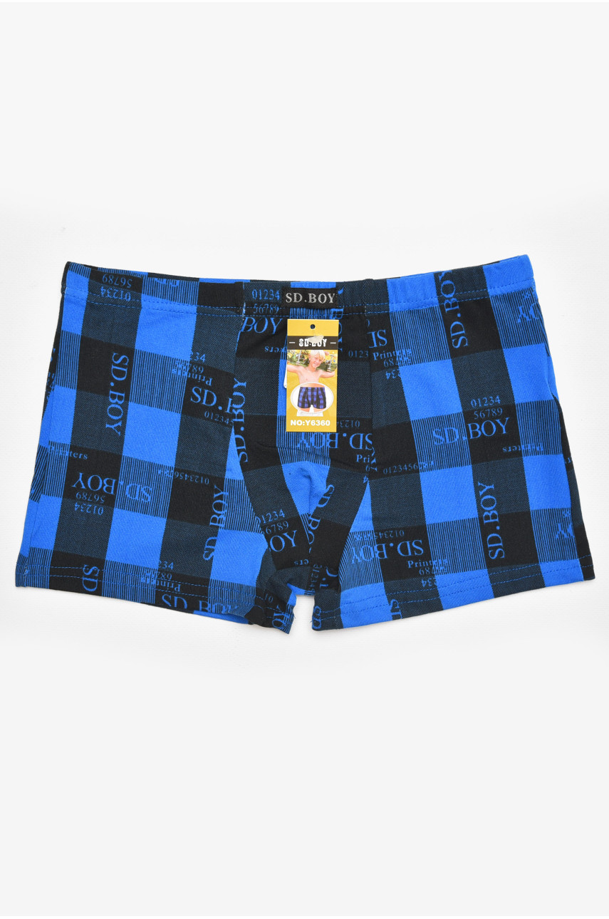Боксеры детские для мальчика тёмно-синего цвета с принтом Y6360 211882
