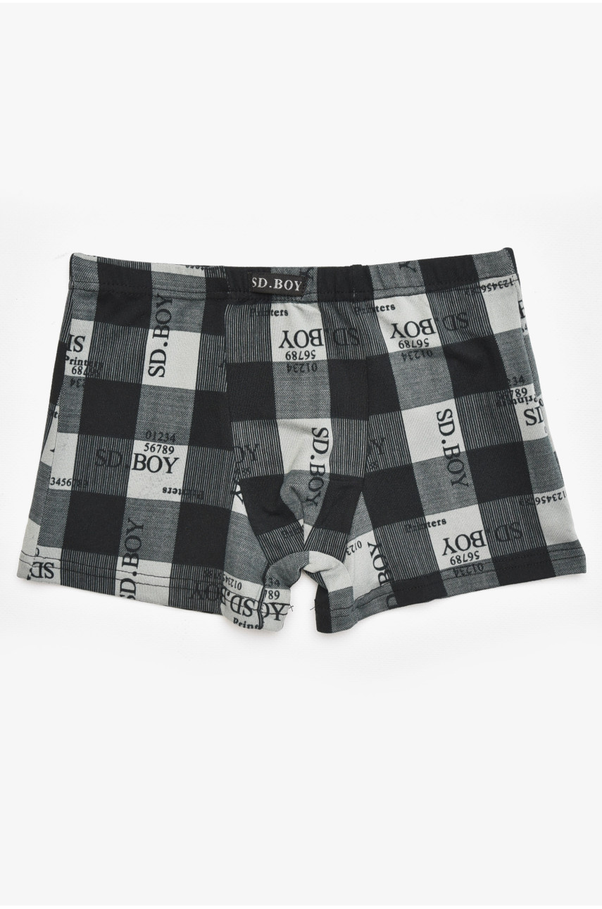 Боксеры детские для мальчика черного цвета с принтом Y6360 211886