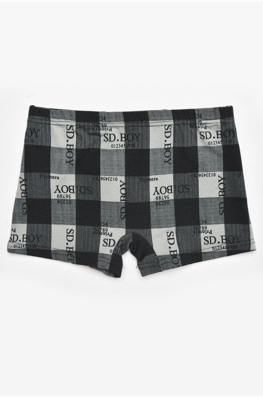 Боксеры детские для мальчика черного цвета с принтом Y6360 211886