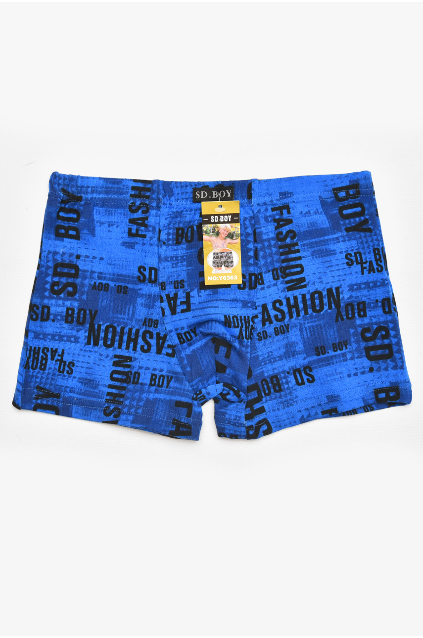 Боксеры детские для мальчика синего цвета с принтом Y6363 211887
