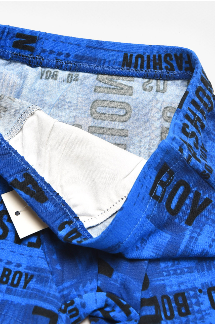 Боксеры детские для мальчика синего цвета с принтом Y6363 211887