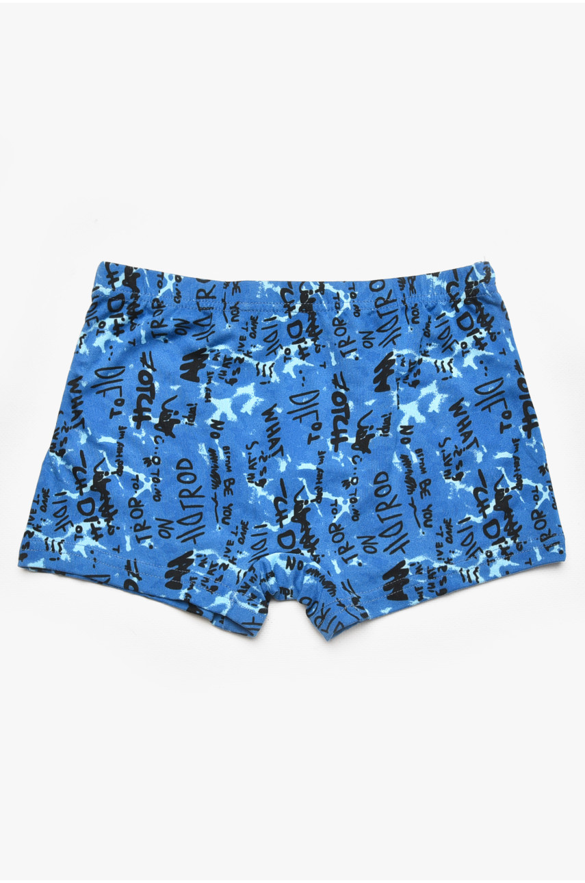 Боксери дитячі для хлопчика синього кольору з принтом 211888