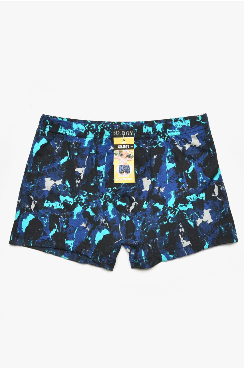 Боксери дитячі для хлопчика чорного кольору з принтом Y6362 211896