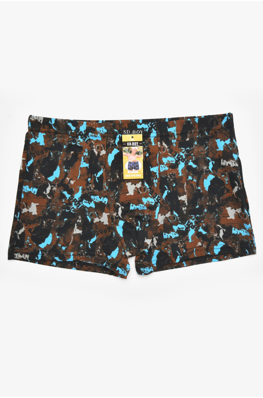 Боксеры детские для мальчика черного цвета с принтом Y6362 211898