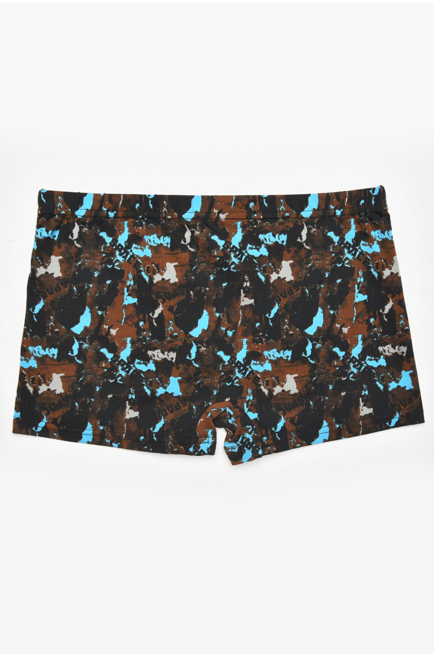 Боксеры детские для мальчика черного цвета с принтом Y6362 211898