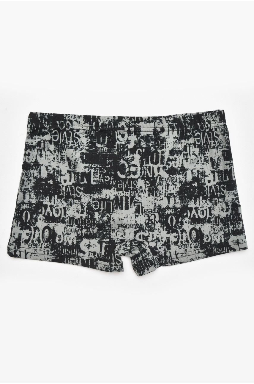 Боксеры детские для мальчика черного цвета с принтом Y6356 211901