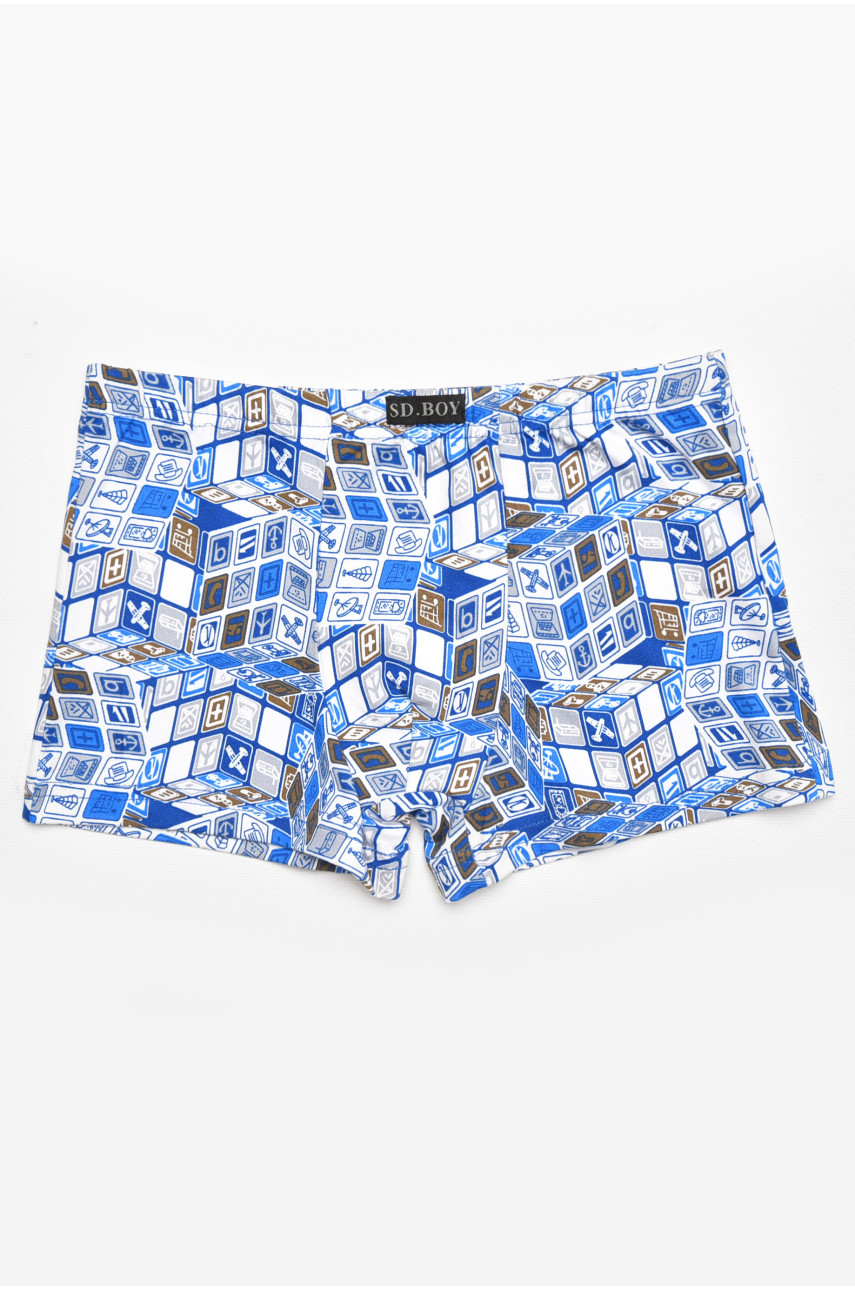 Боксеры детские для мальчика белого цвета с принтом Y6341 211906