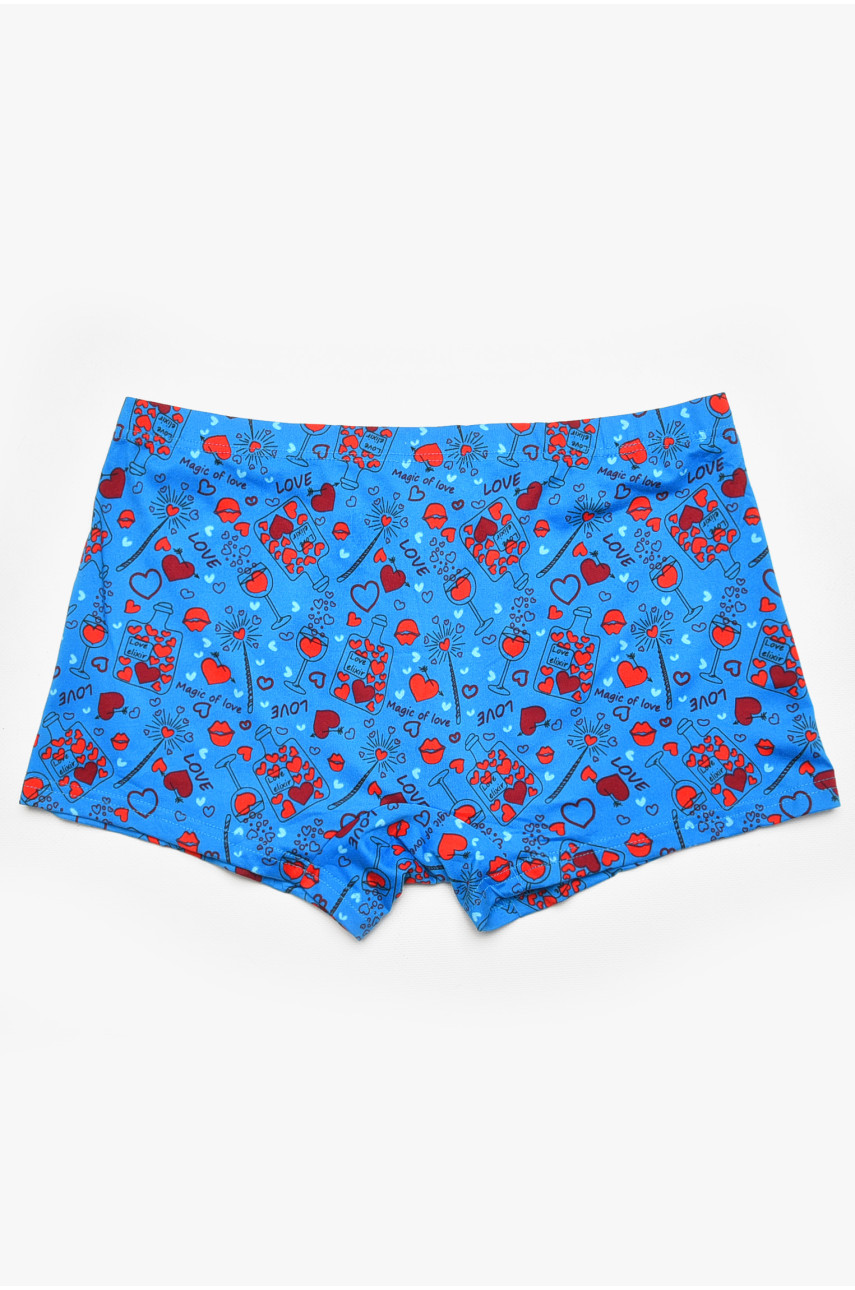 Боксери чоловічі синього кольору з принтом W3913 211908