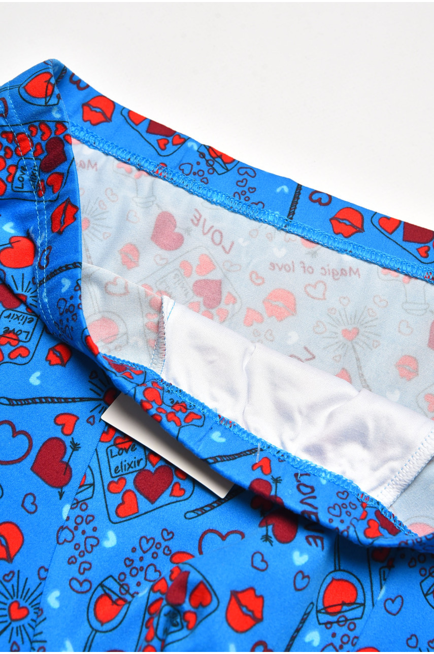 Боксери чоловічі синього кольору з принтом W3913 211908