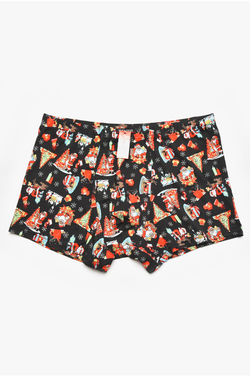 Боксери чоловічі чорного кольору з принтом W3910 211910