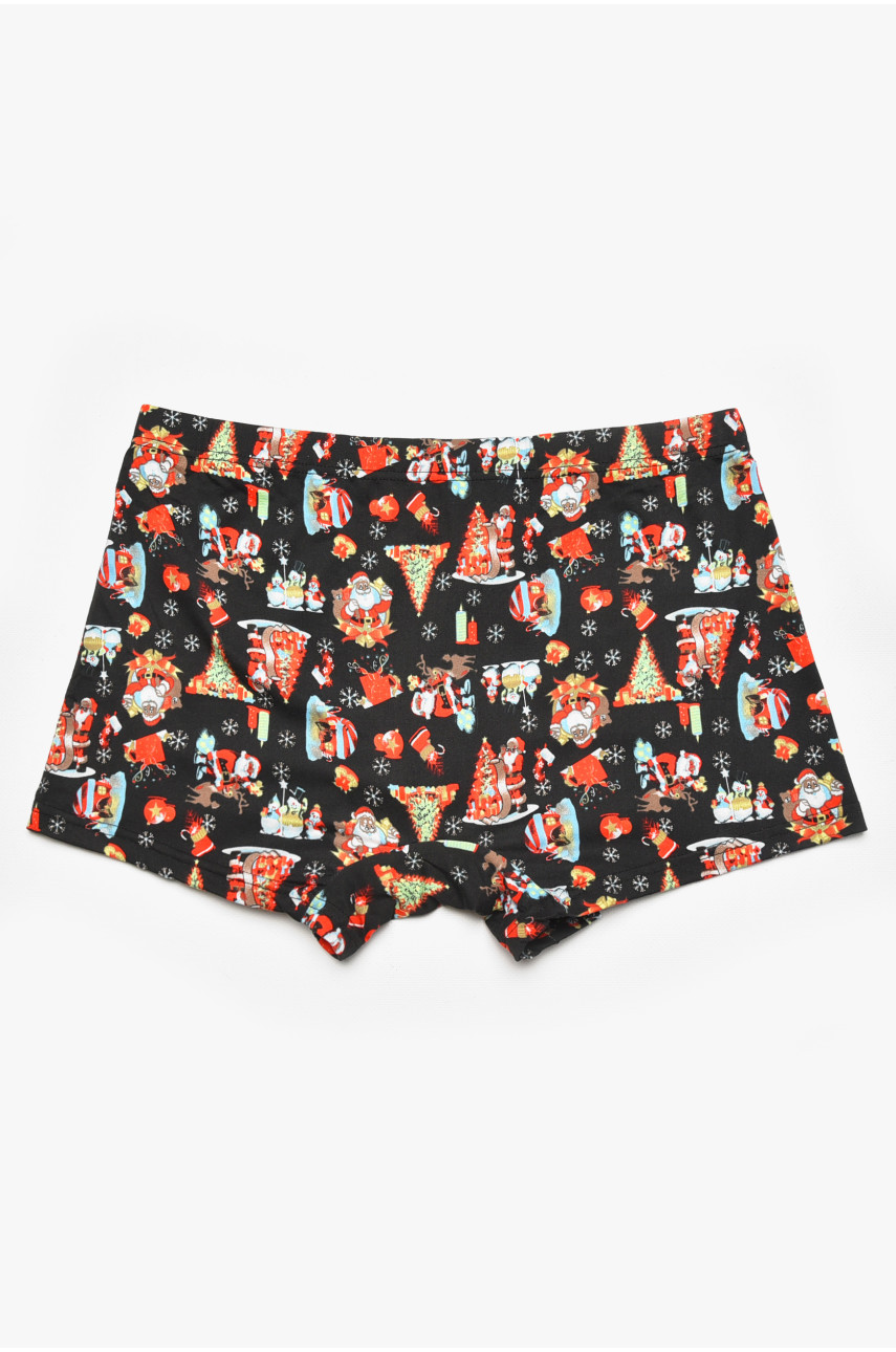 Боксери чоловічі чорного кольору з принтом W3910 211910