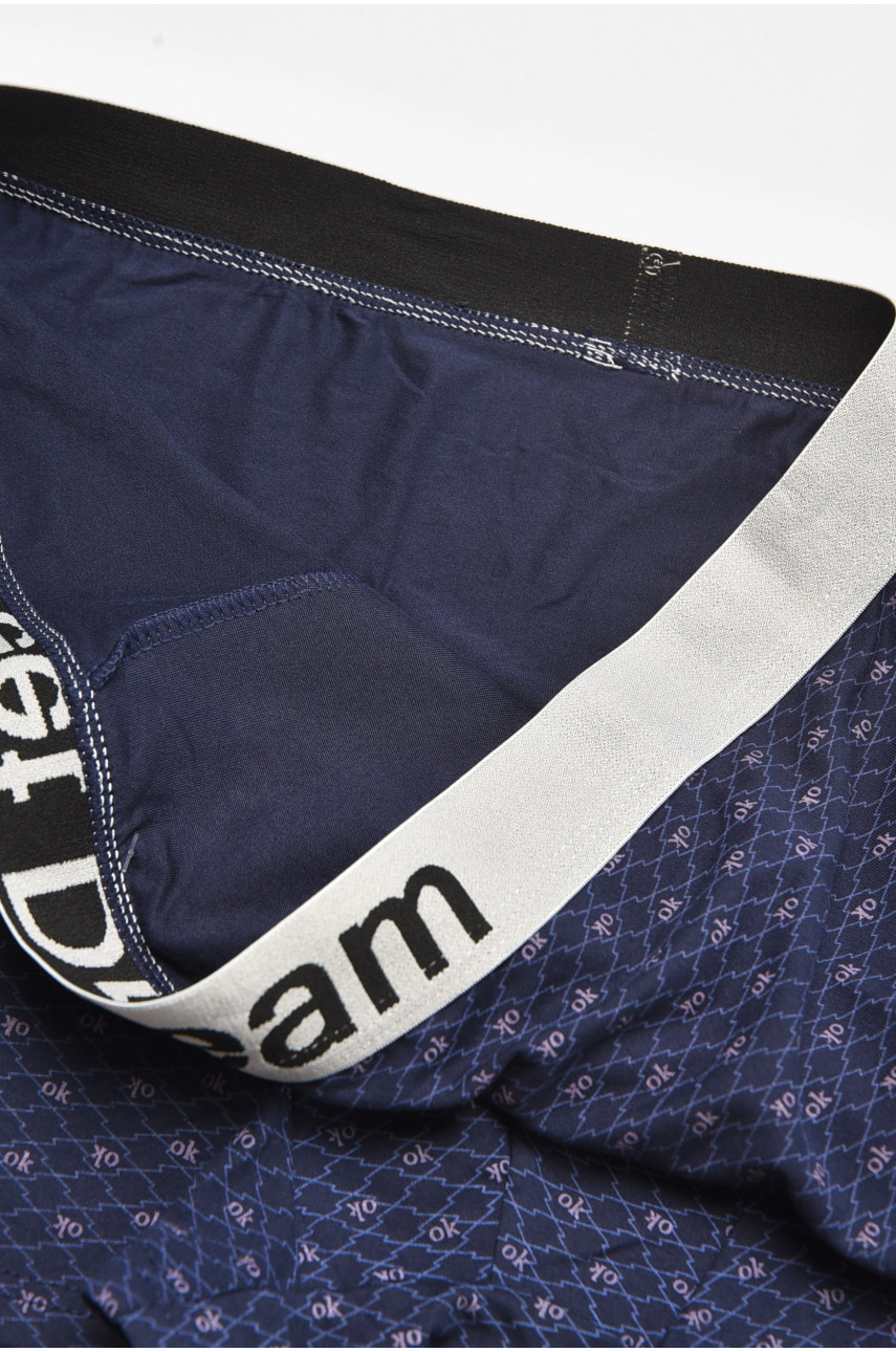 Боксеры мужские тёмно-синего цвета с принтом B3281 211912