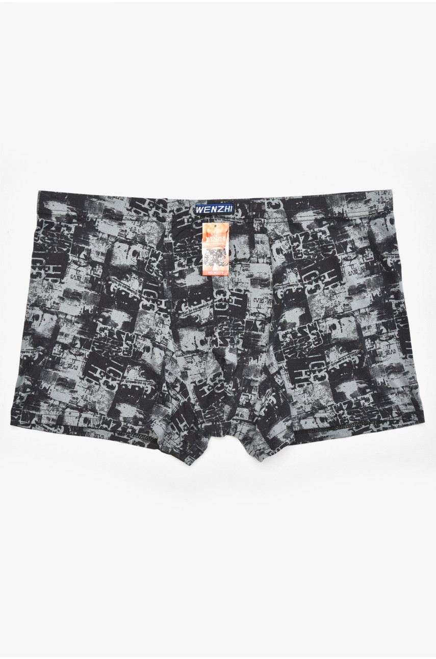 Боксеры мужские черного цвета с принтом W3779 211914