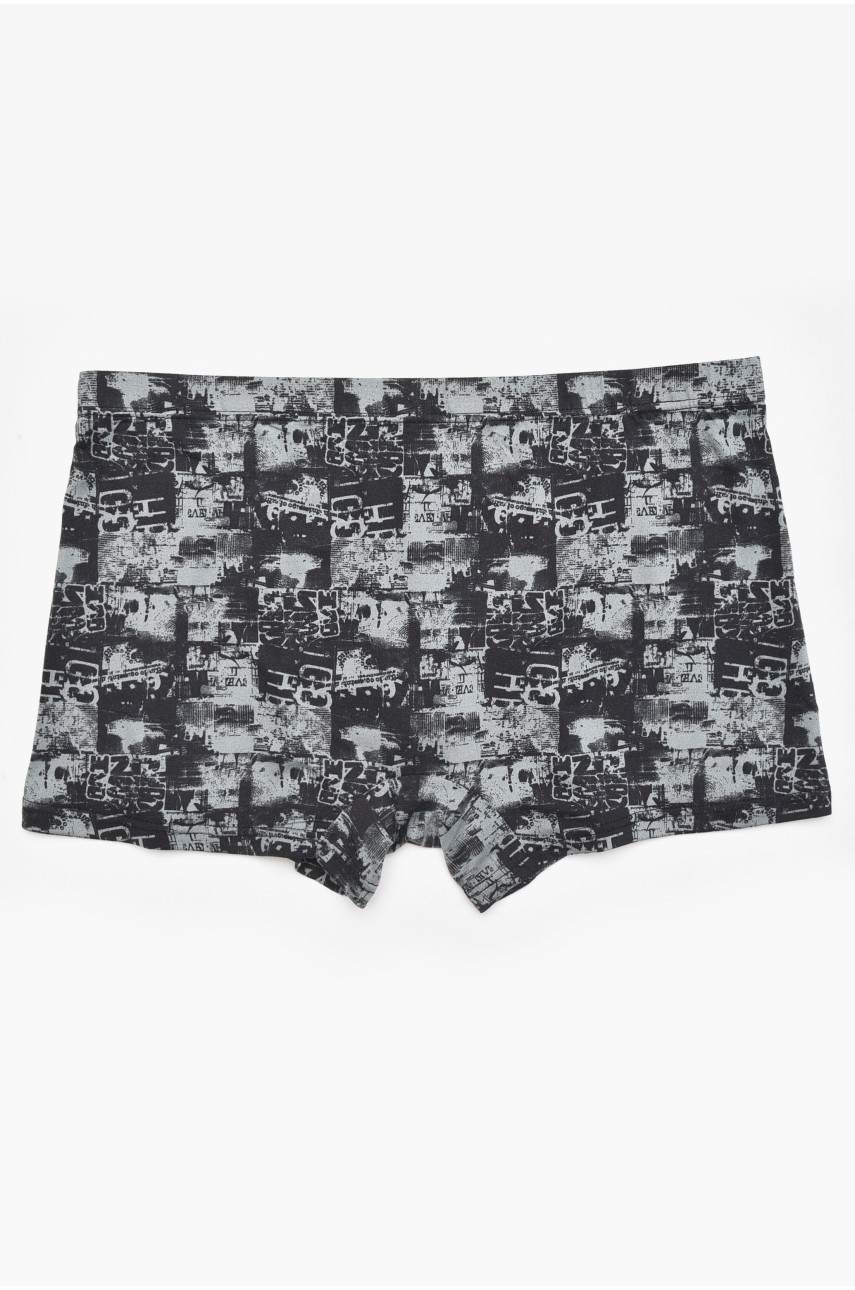 Боксеры мужские черного цвета с принтом W3779 211914