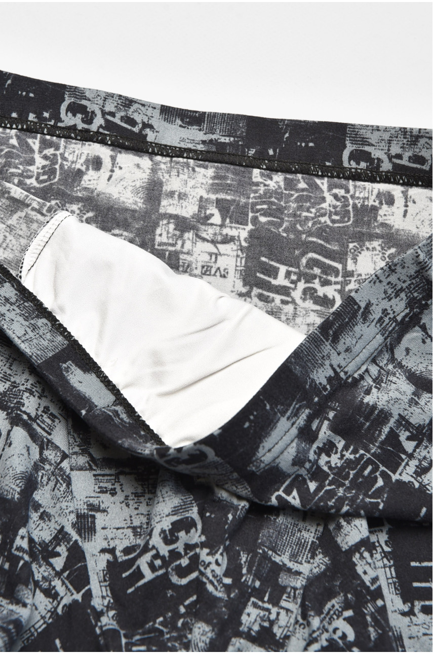 Боксеры мужские черного цвета с принтом W3779 211914