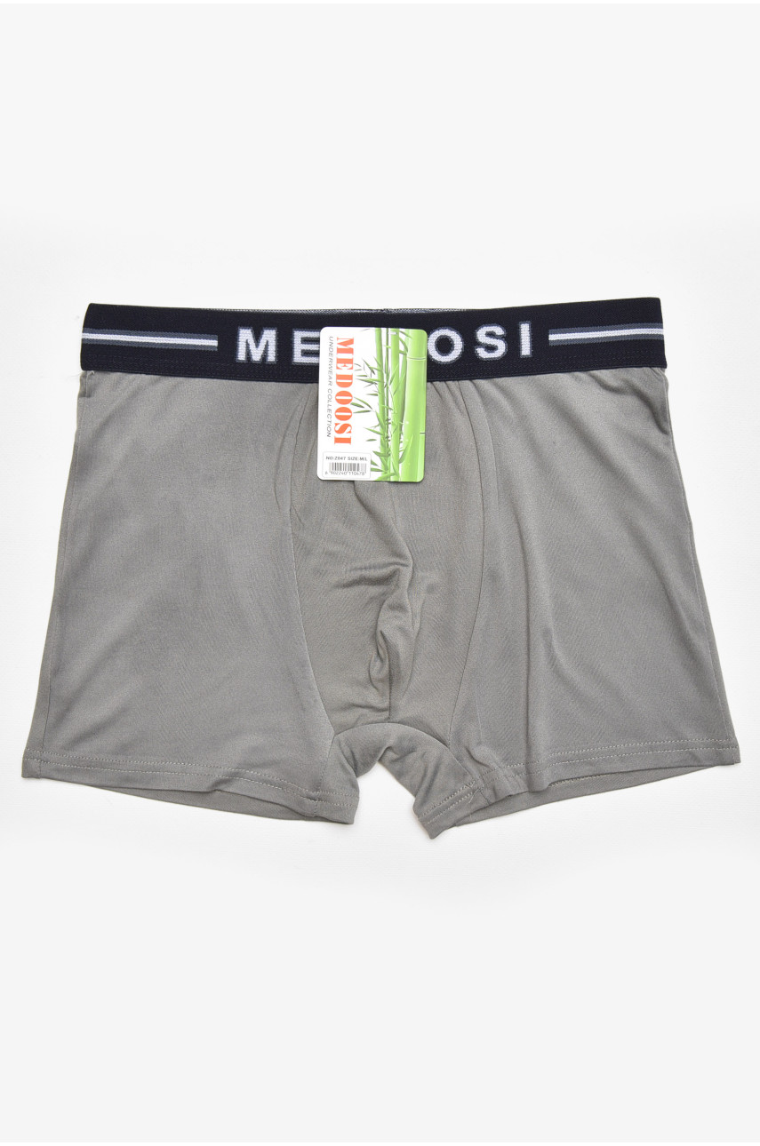 Боксеры мужские тёмно-серого цвета с принтом Z047 211915