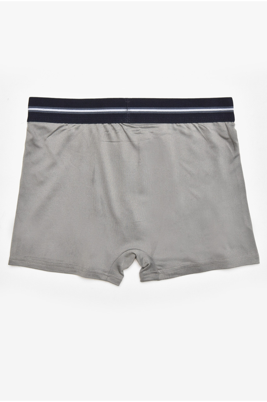 Боксеры мужские тёмно-серого цвета с принтом Z047 211915