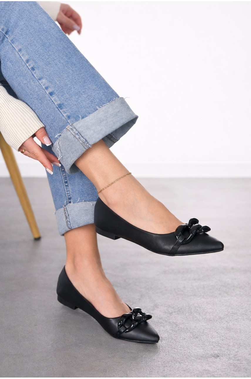 Балетки женские черного цвета 5601-29 211917