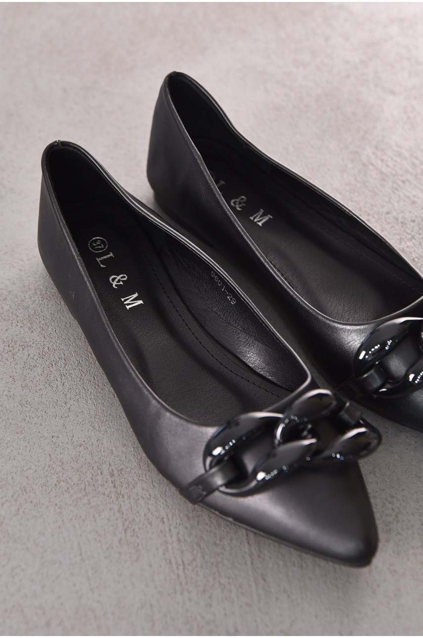 Балетки женские черного цвета 5601-29 211917