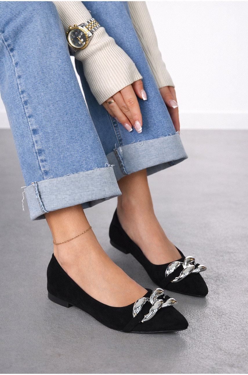 Балетки женские черного цвета 5601-24 211920