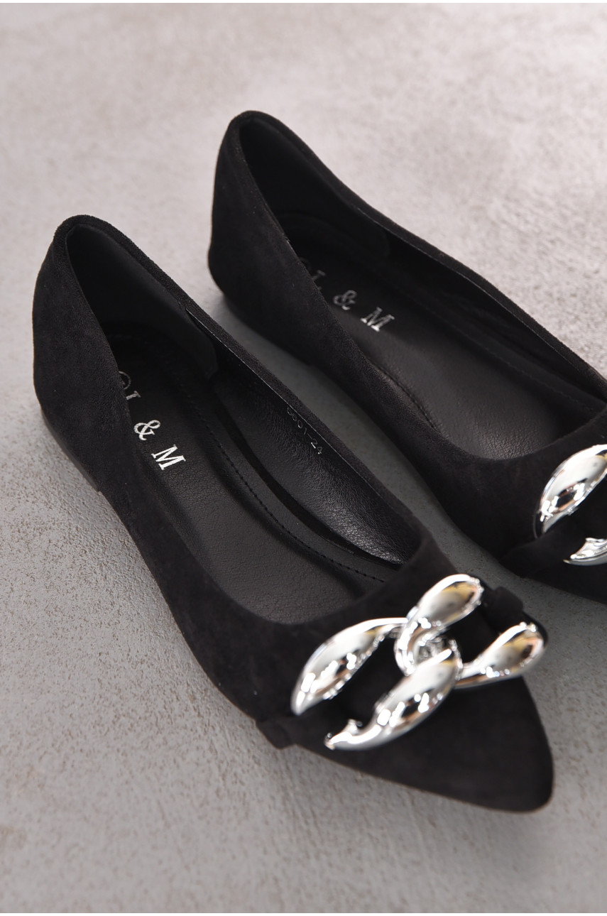 Балетки женские черного цвета 5601-24 211920