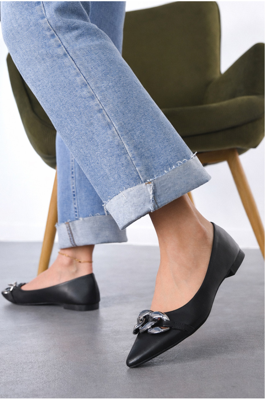 Балетки женские черного цвета 5601-6 211921