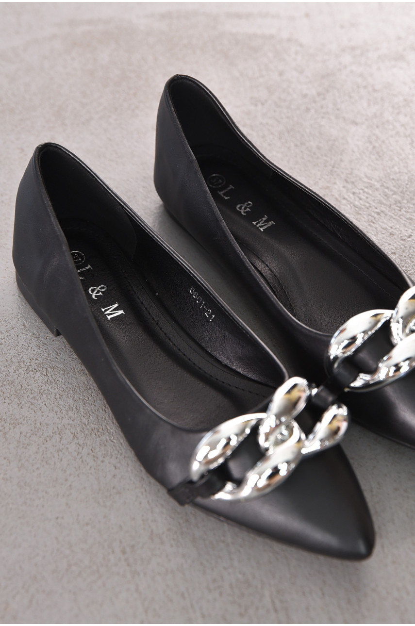 Балетки женские черного цвета 5601-21 211922