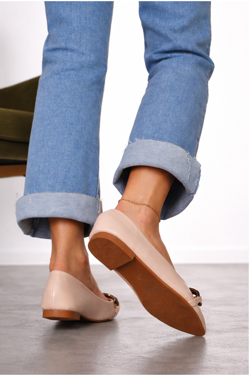 Балетки женские бежевого цвета 5601-26 211924