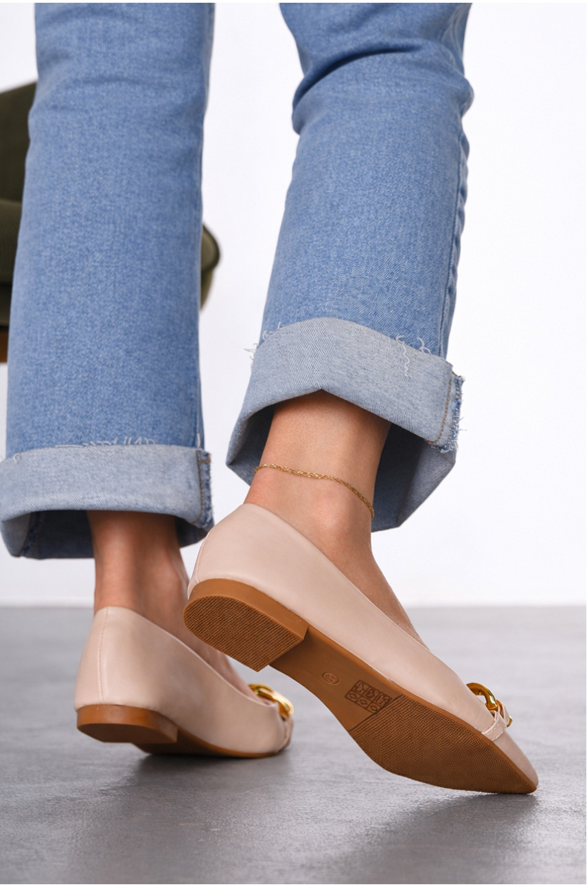 Балетки женские бежевого цвета 5601-3 211925