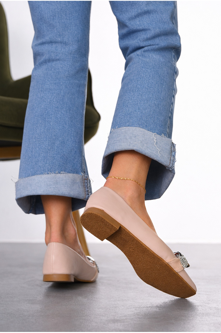 Балетки женские бежевого цвета 5601-17 211926