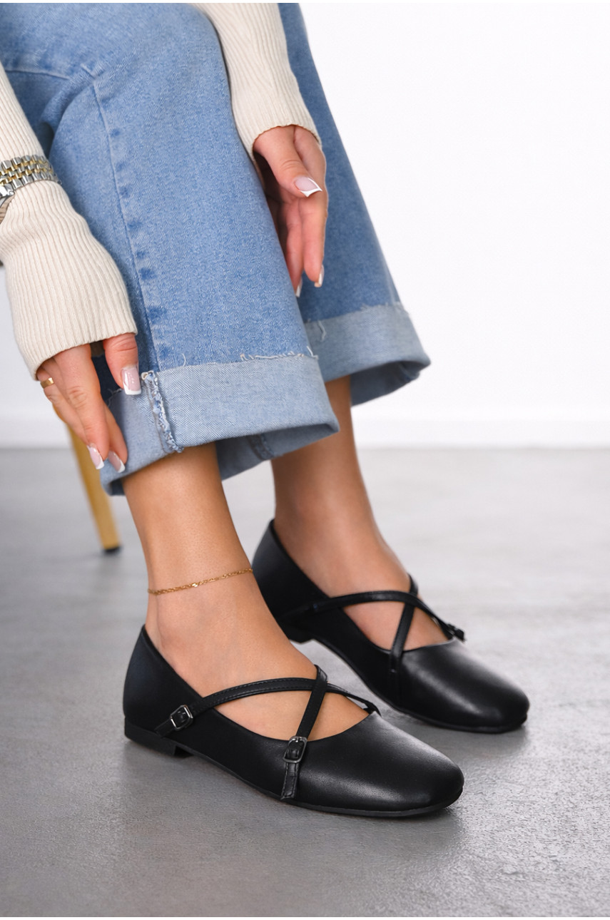 Балетки женские черного цвета Е356-6 211930