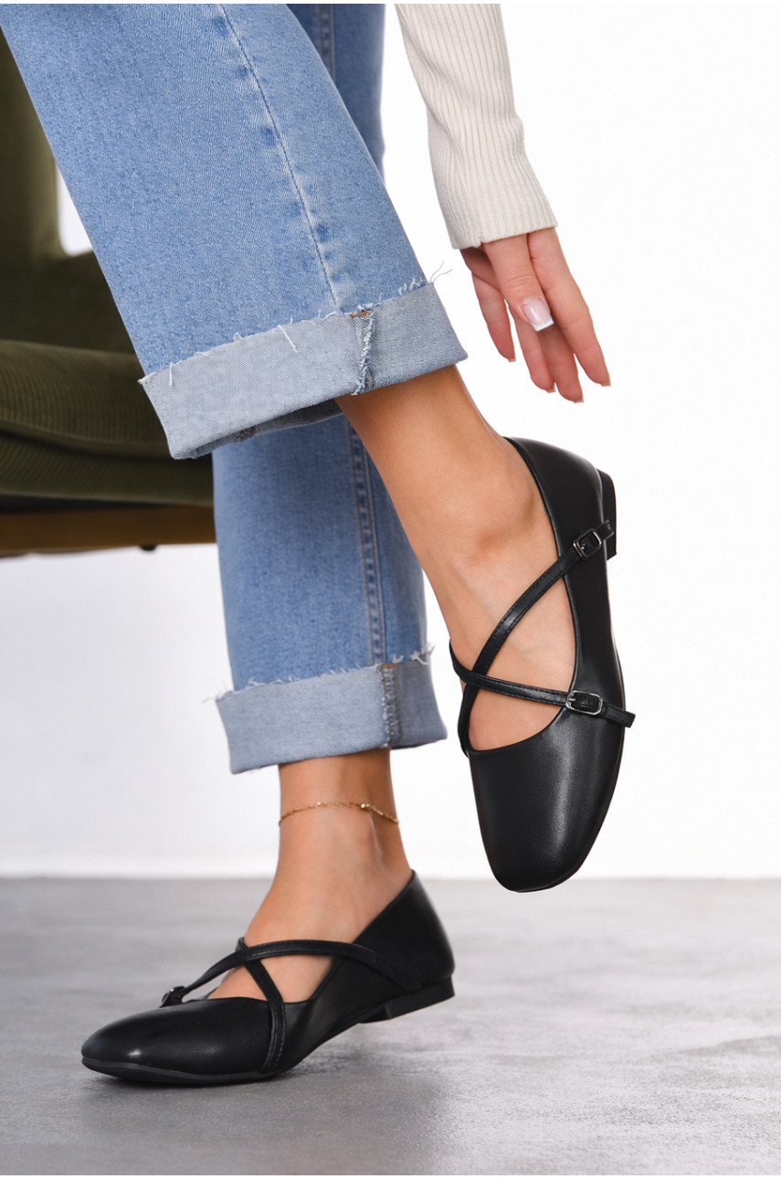 Балетки женские черного цвета Е356-6 211930