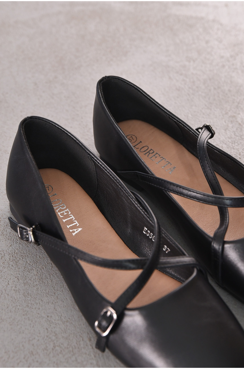 Балетки женские черного цвета Е356-6 211930