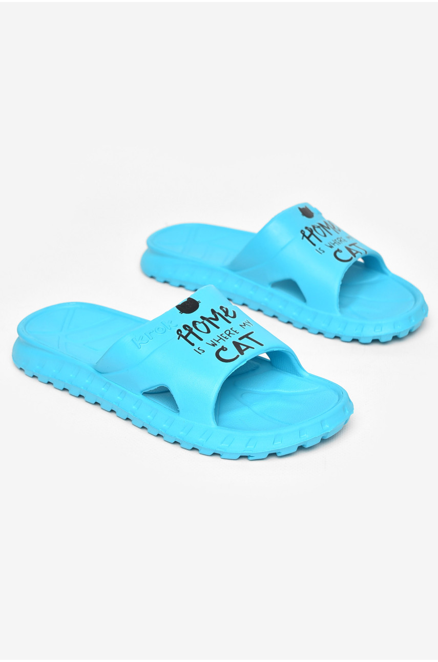 Шльопанці піна жіночі бірюзового кольору С-74 211933