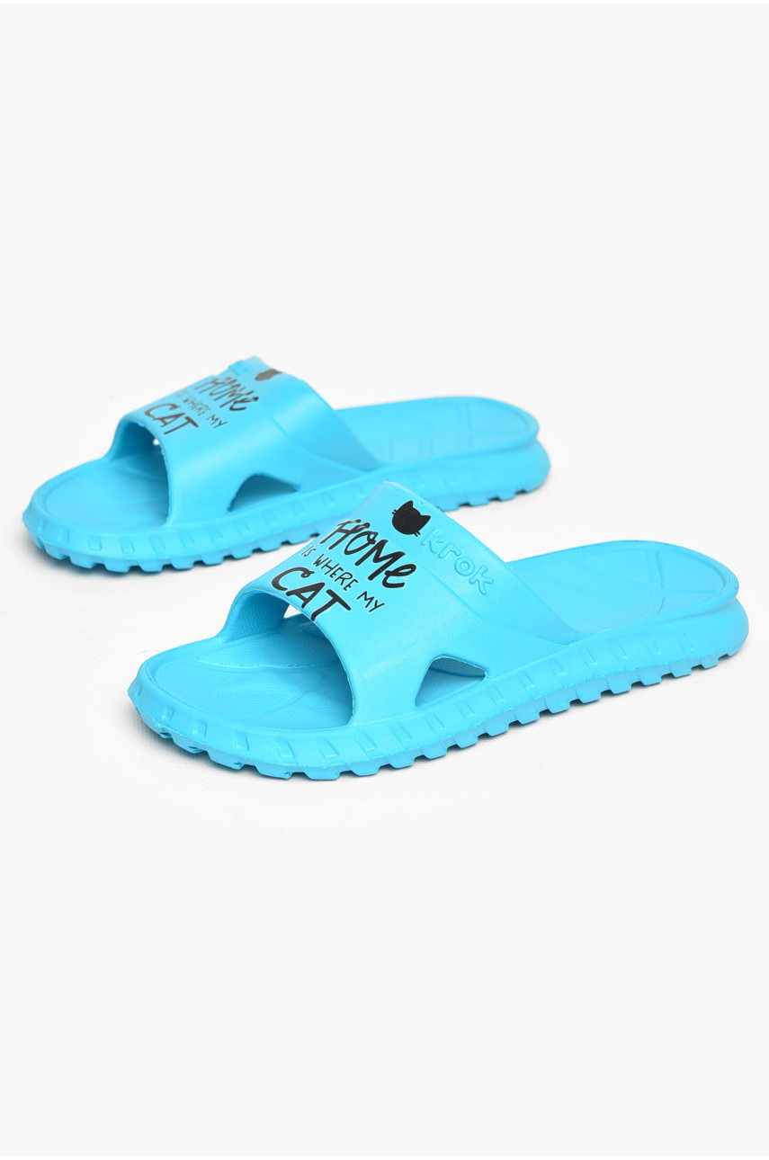 Шльопанці піна жіночі бірюзового кольору С-74 211933