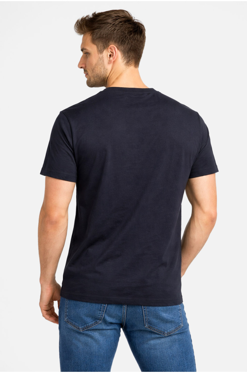 Футболка мужская полубатальная однотонная черного цвета 5190 211937