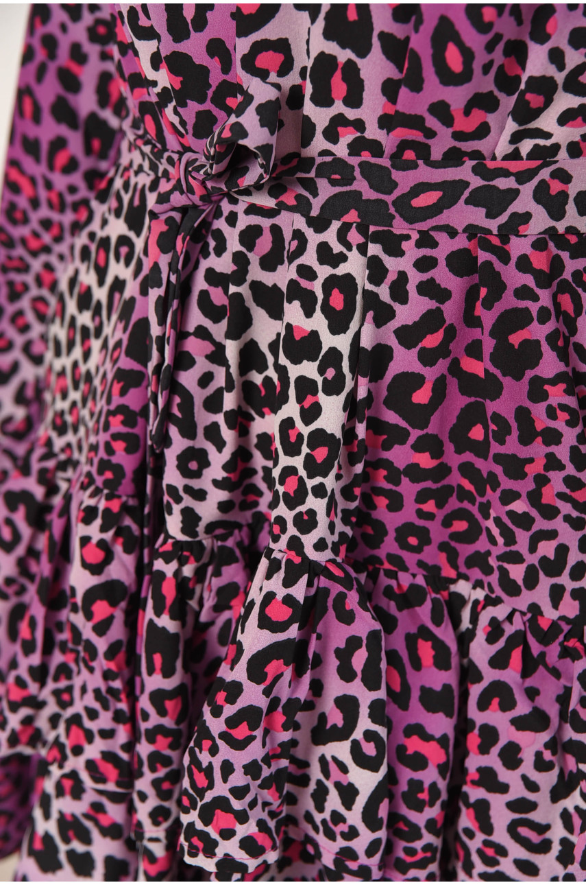 Сукня жіноча бузкового кольору з принтом 6081 211950