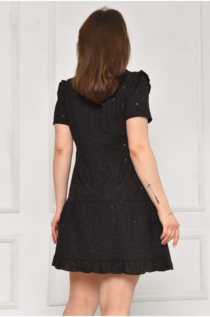 Сукня жіноча однотонна чорного кольору 6019 211960