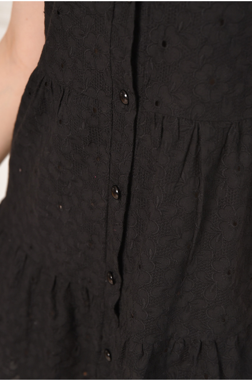 Сукня жіноча однотонна чорного кольору 6019 211960