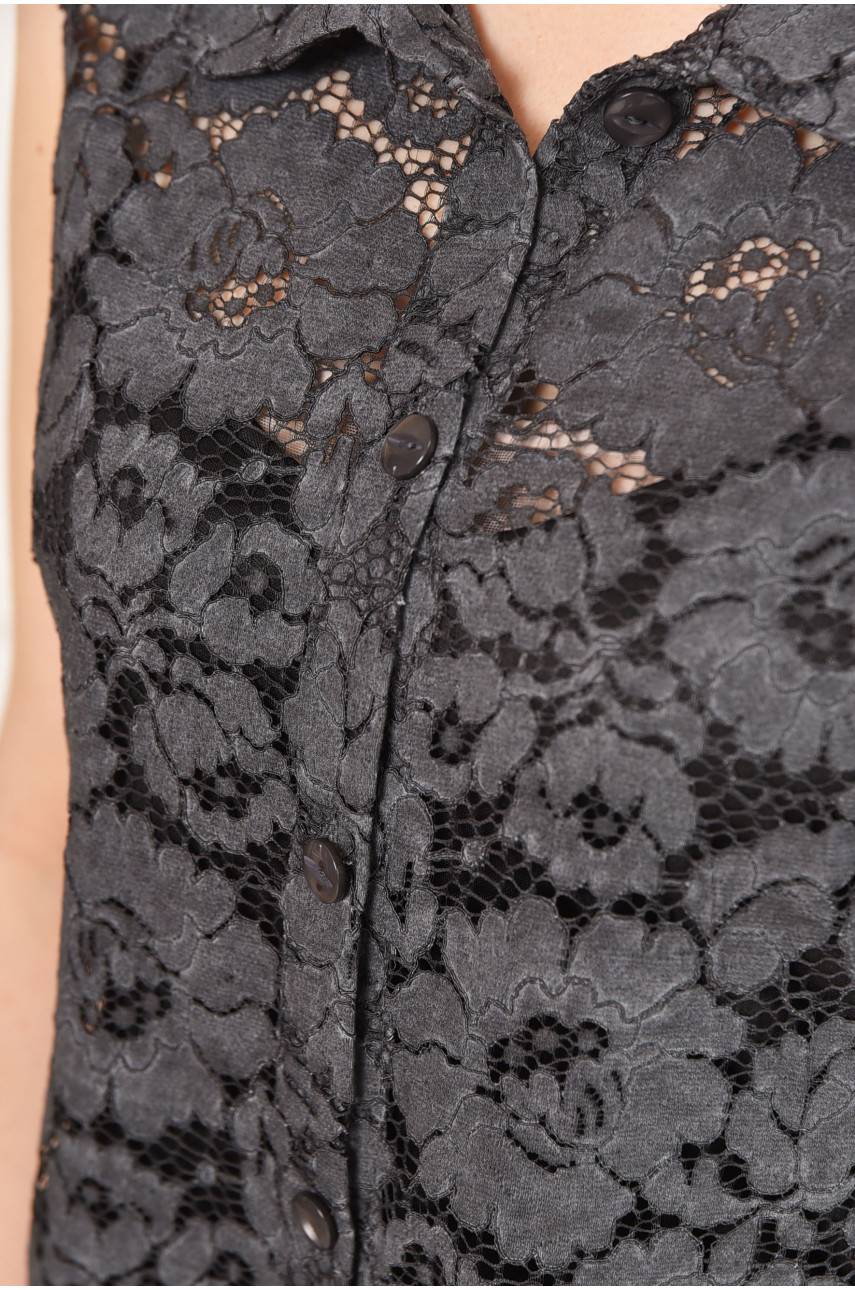 Сукня жіноча однотонна темно-сірого кольору 6089 211967 Сукня жіноча однотонна темно-сірого кольору 6089 211967