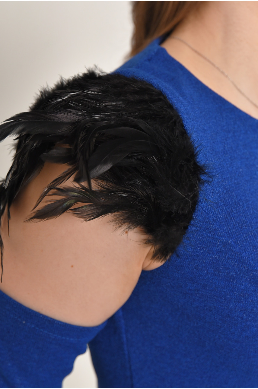 Платье женское однотонное тёмно-синего цвета 6040 211976