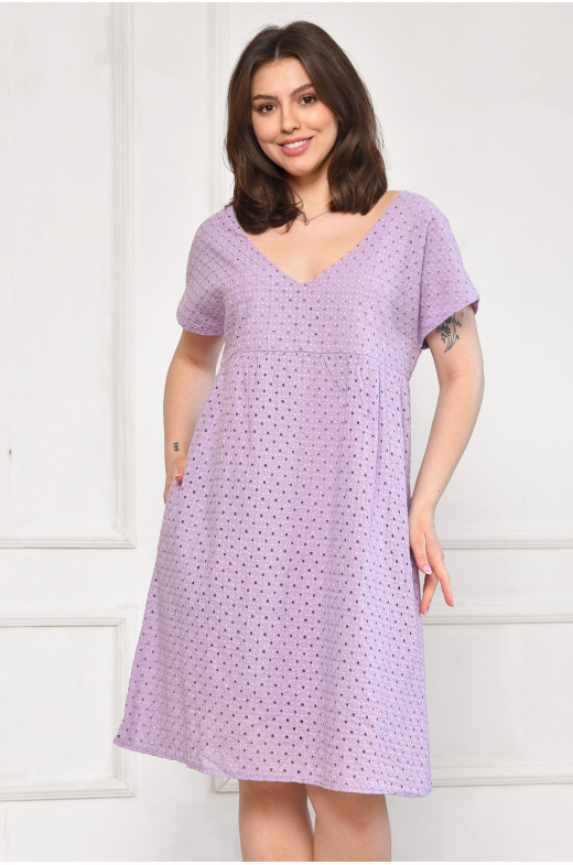 Сарафан женский полубатальный сиреневого цвета 6055 211982