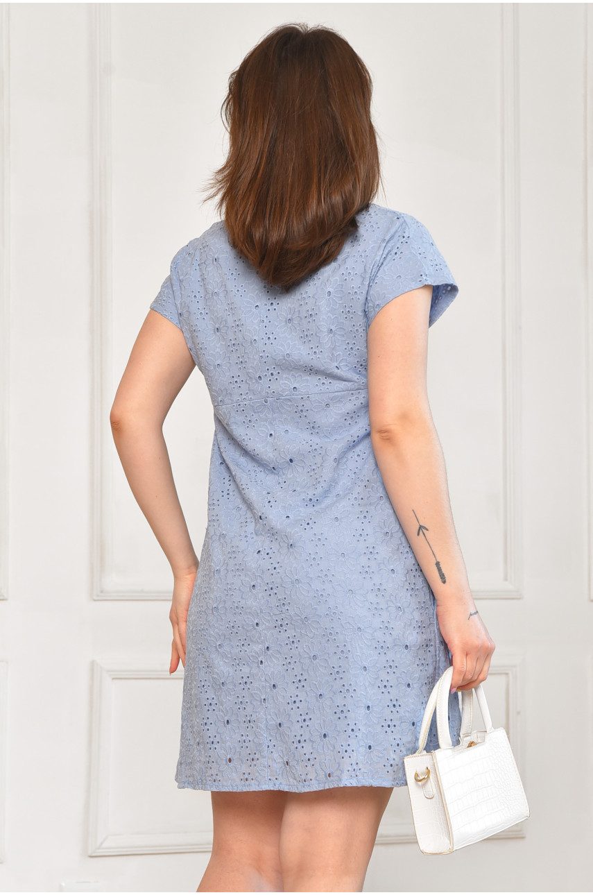 Сарафан жіночий однотонний блакитного кольору 6054 211988