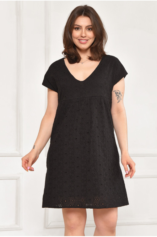 Сарафан женский однотонный черного цвета 6054 211989