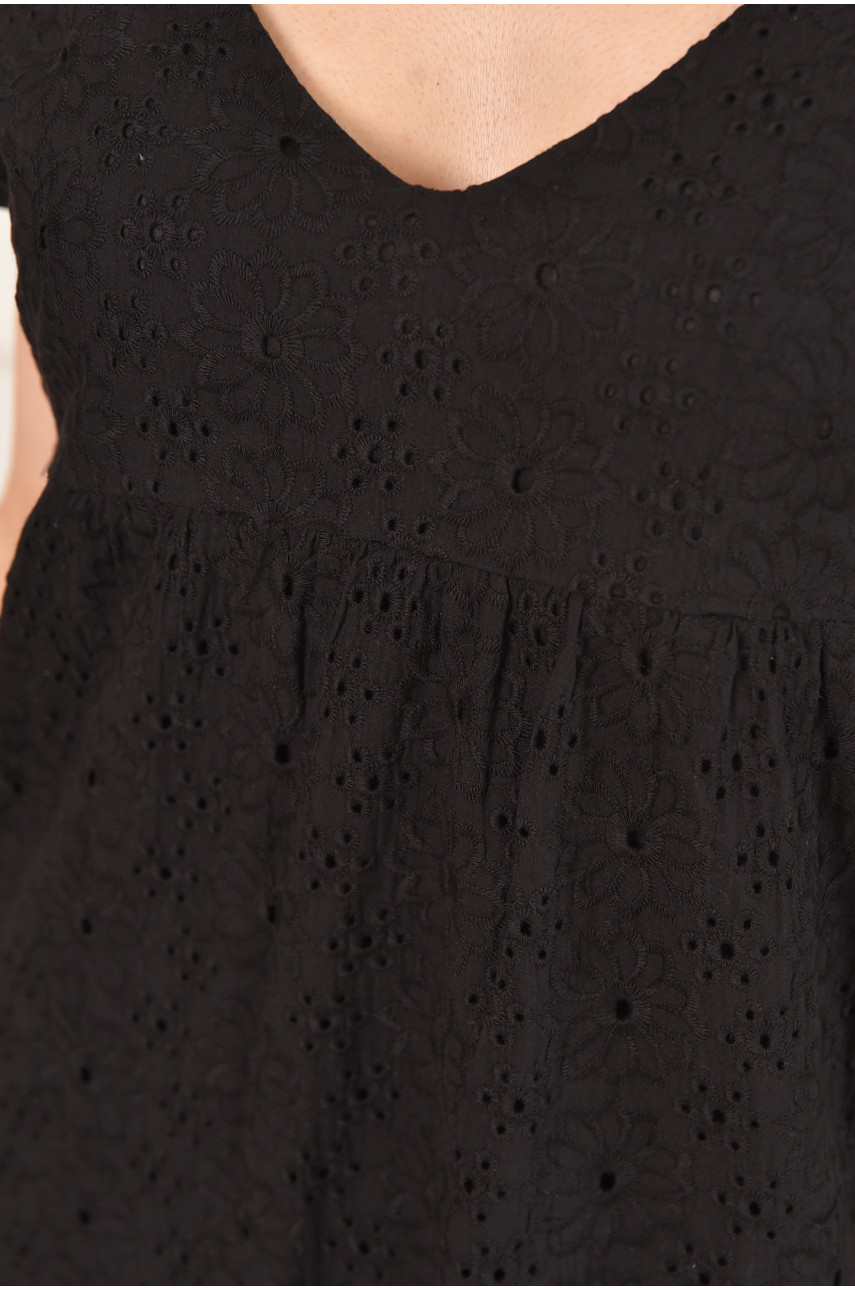 Сарафан жіночий однотонний чорного кольору 6054 211989