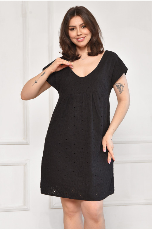 Сарафан женский однотонный черного цвета 6051 211992