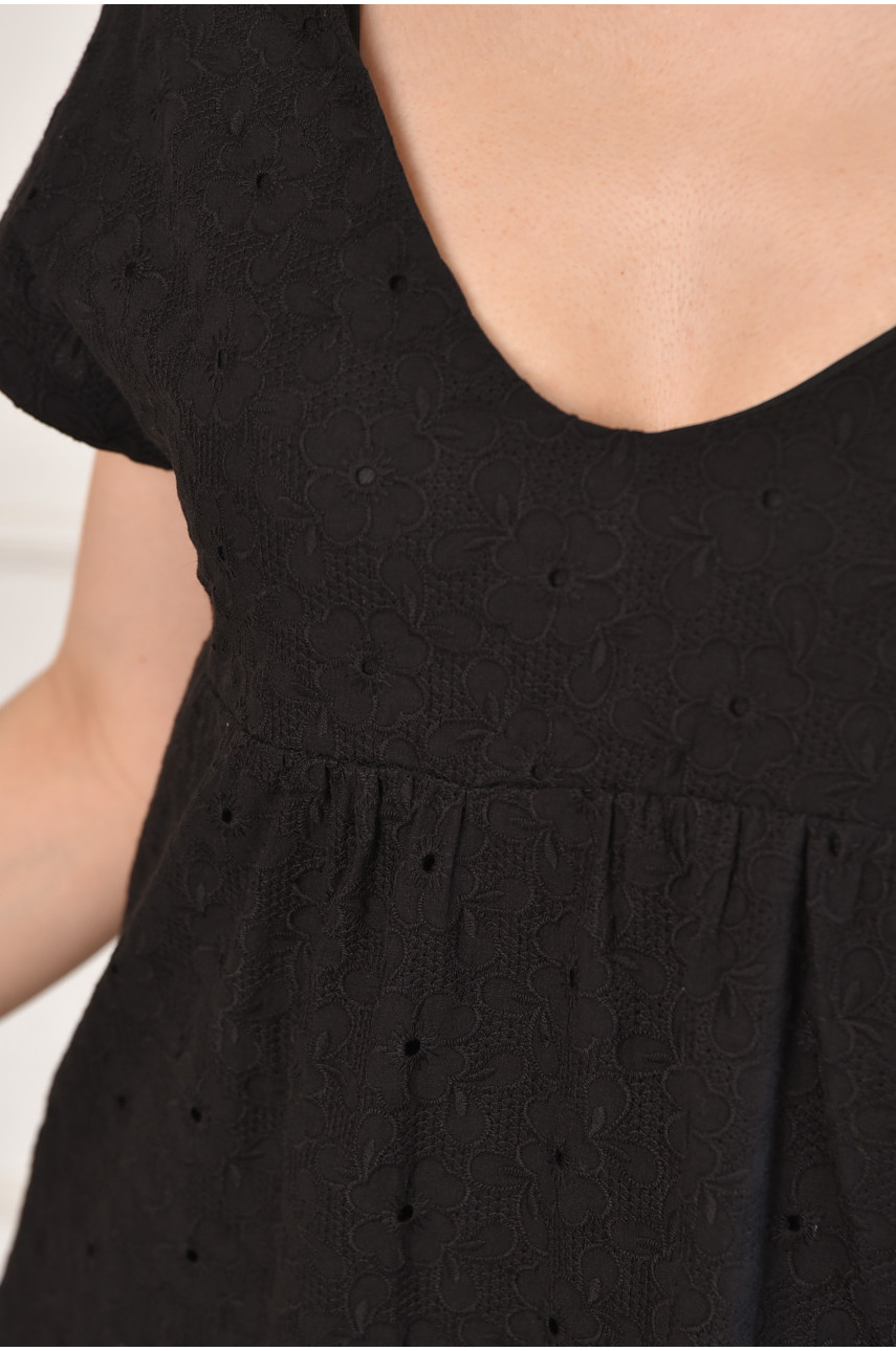 Сарафан жіночий однотонний чорного кольору 6051 211992