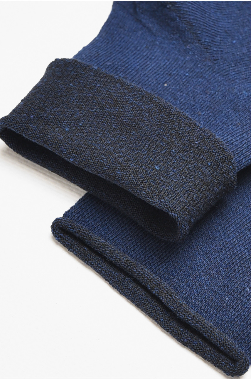 Шкарпетки чоловічі медичні демісезонні темно-синього кольору 212002