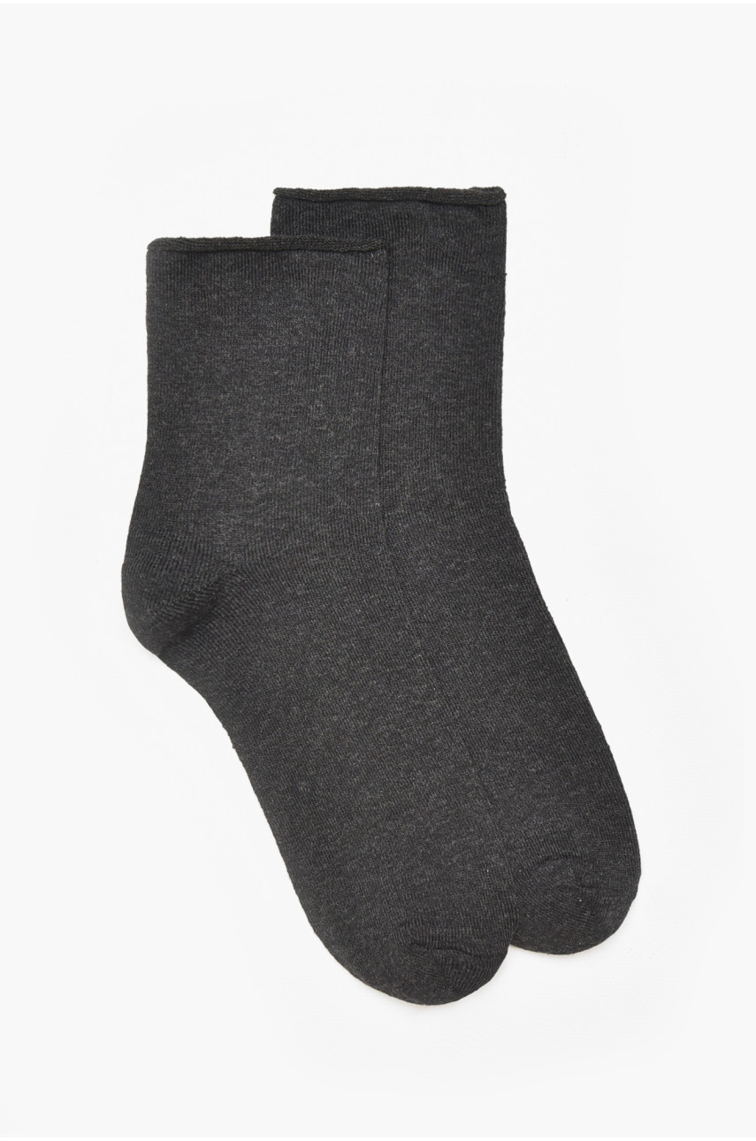 Шкарпетки чоловічі медичні демісезонні темно-сірого кольору 212003